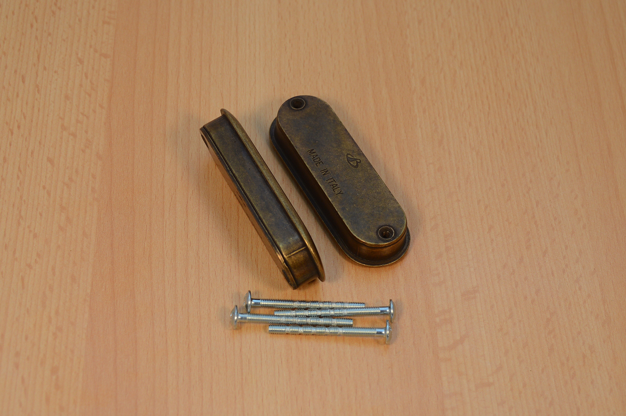 2st Möbelknöpfe Schrankgriffe Küchengriff Griff Knopf altmessing antik