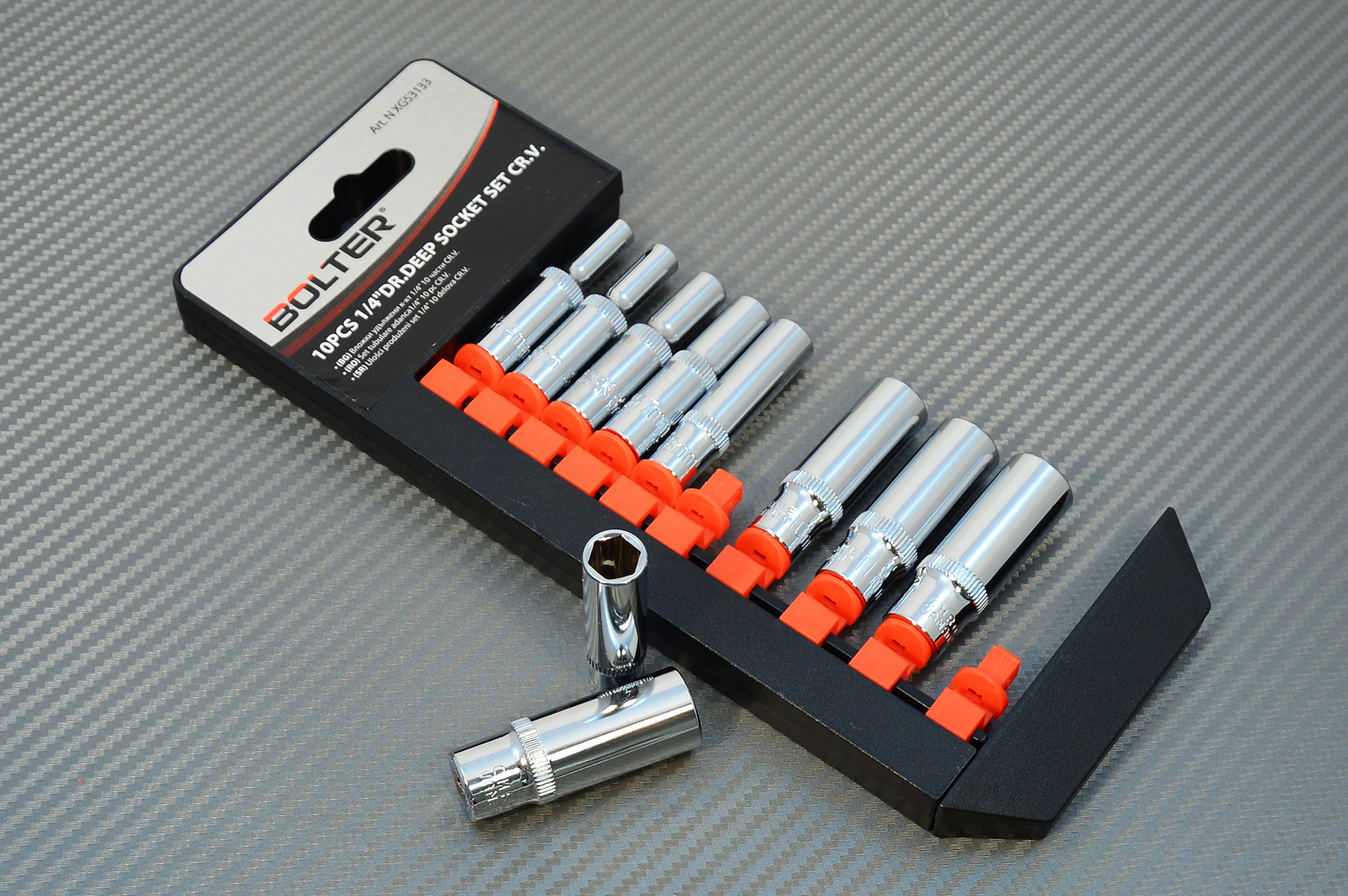 Stecknuss-Set Kurz – 6-kant 1/2" Antrieb – 17mm Größe – Von BOLTER, Chromvanadium Verchromt